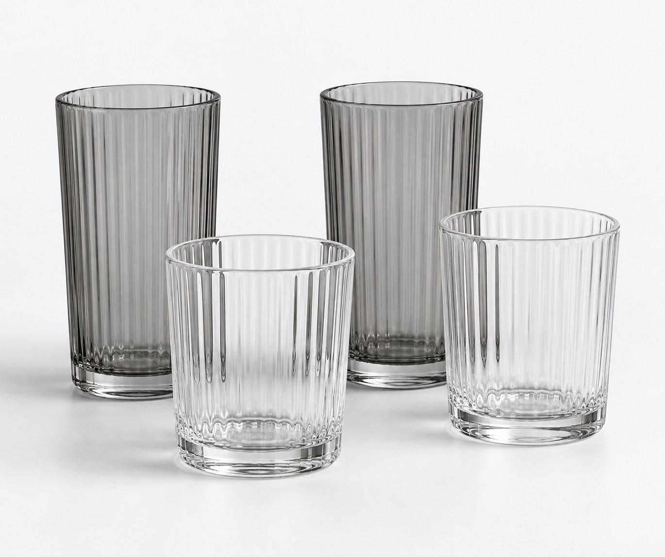 Nila Ribbed Borosilicate Glass Set — design preview