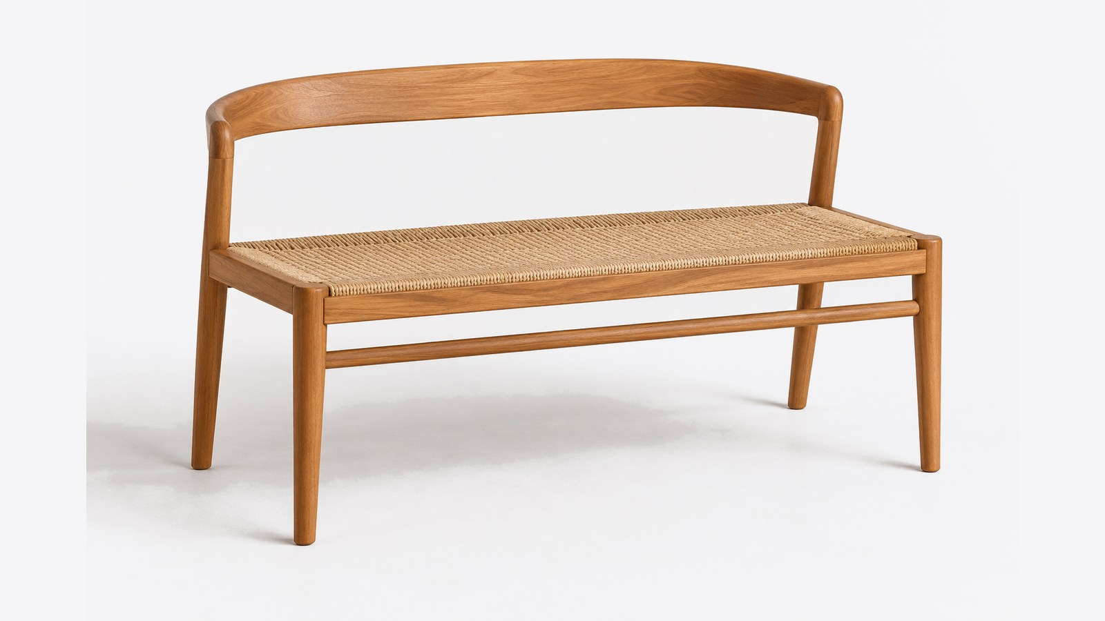 Baithak Curved-Back Dining Bench — design preview