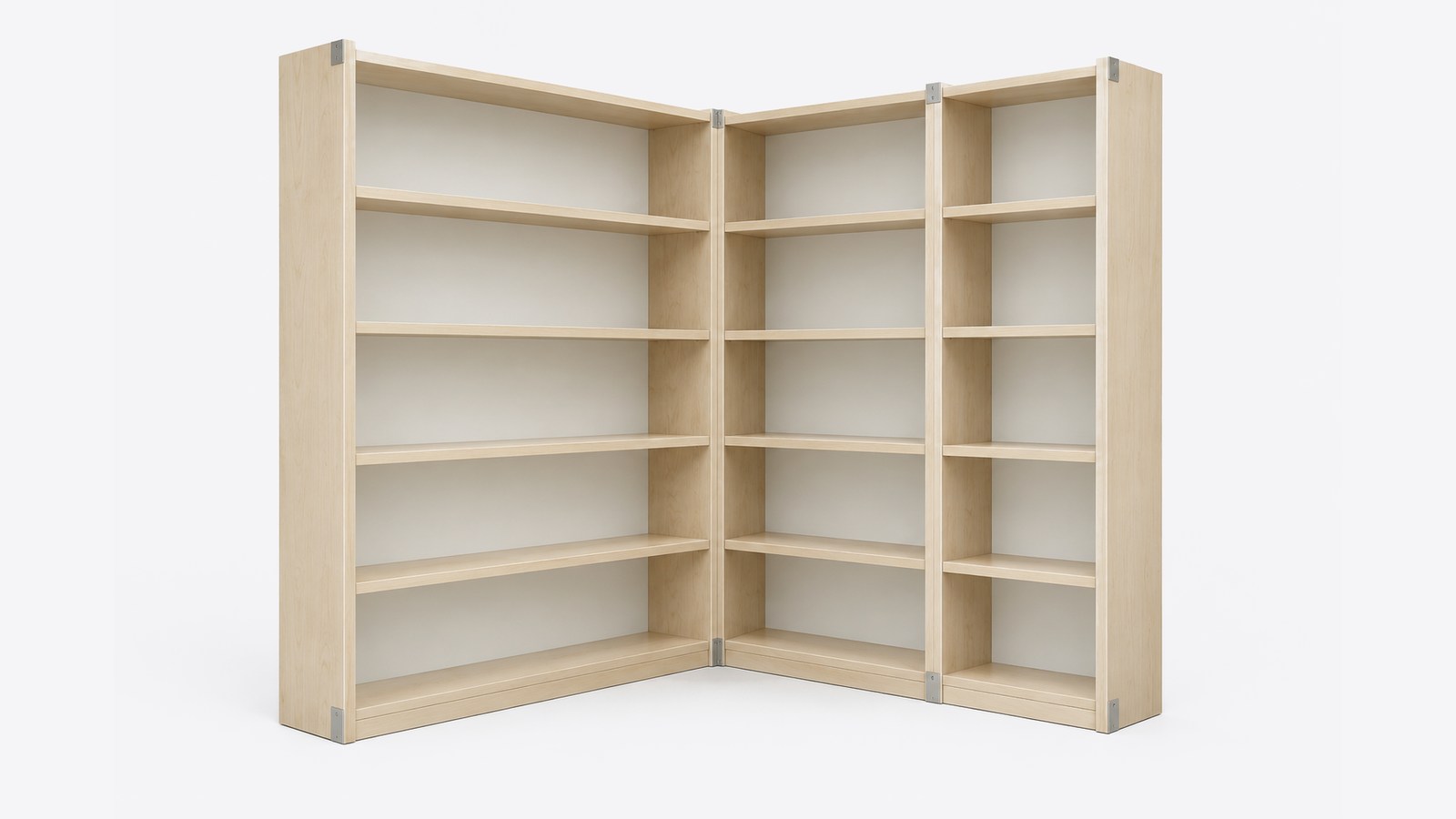Nile Modular Corner Book Wall — design preview