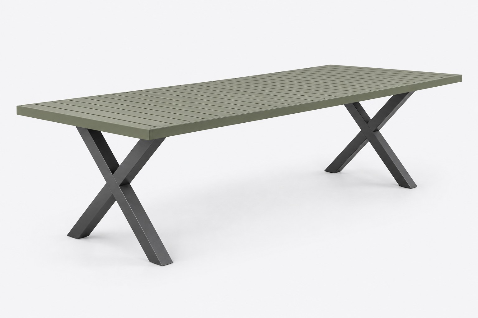 Barish Slatted Courtyard Dining Table — design preview
