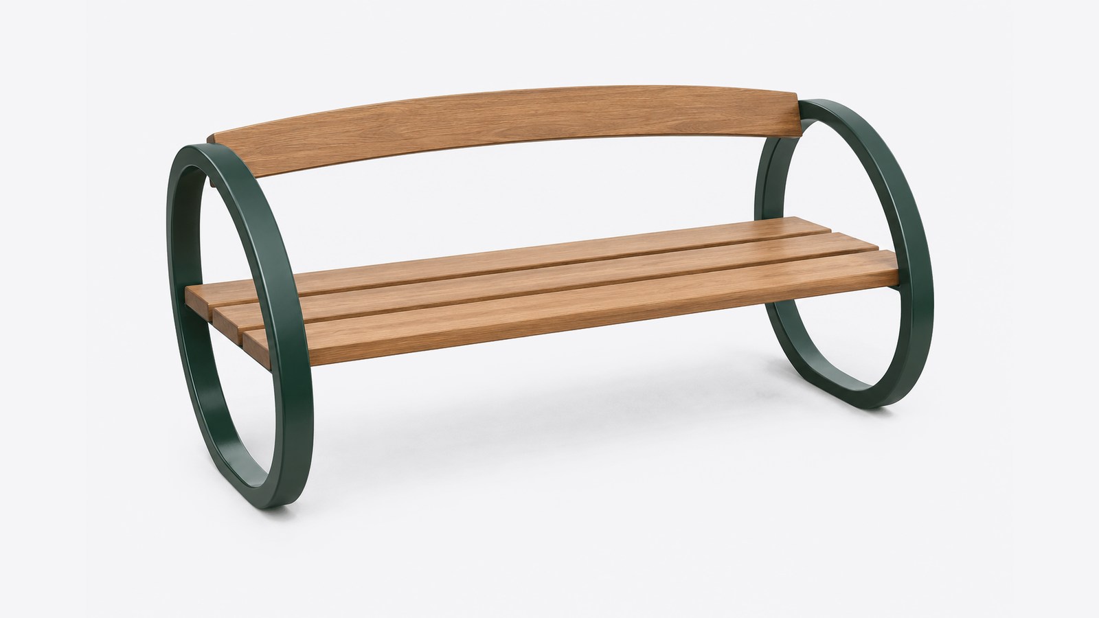 Barkat Loop-Frame Garden Bench — design preview