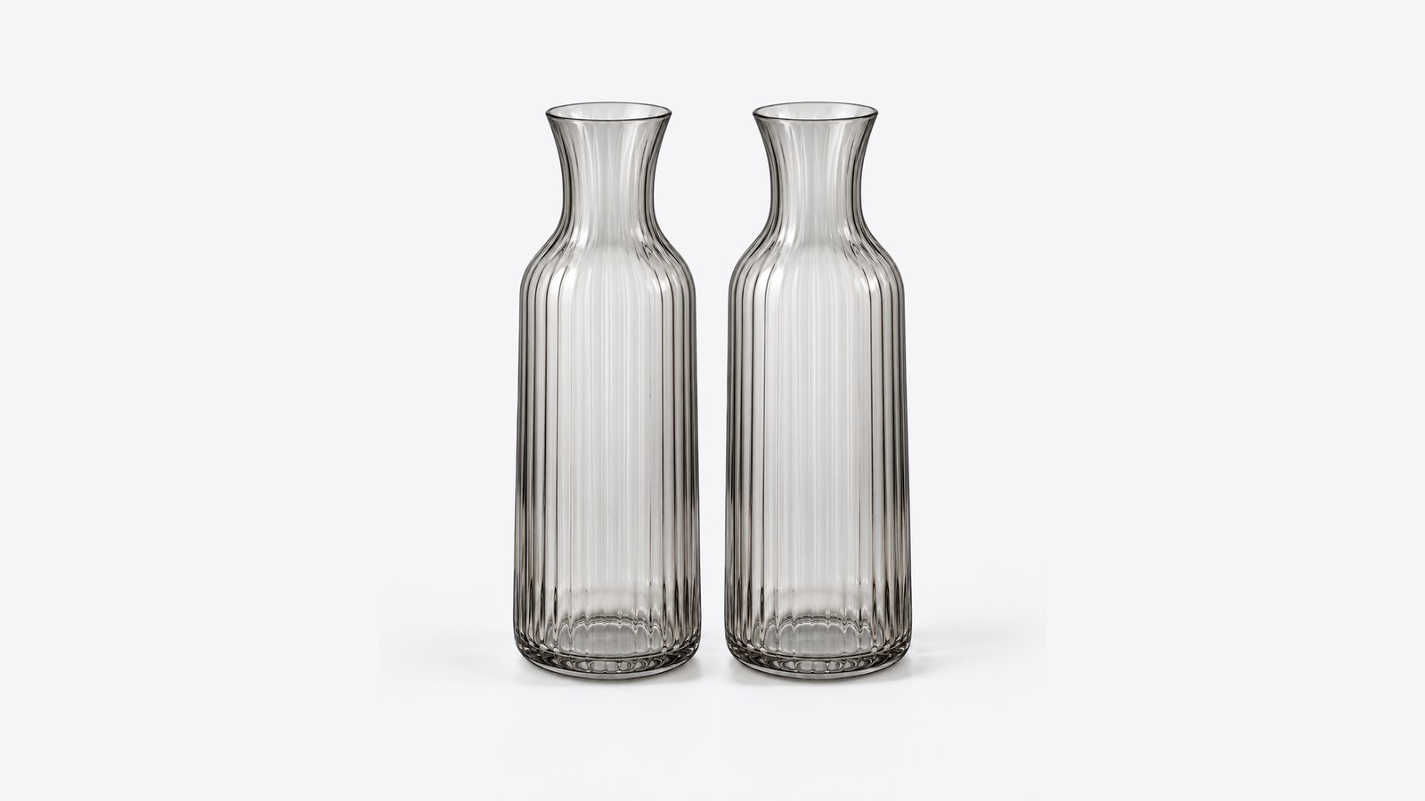 Narm Ribbed Glass Carafe Pair — design preview