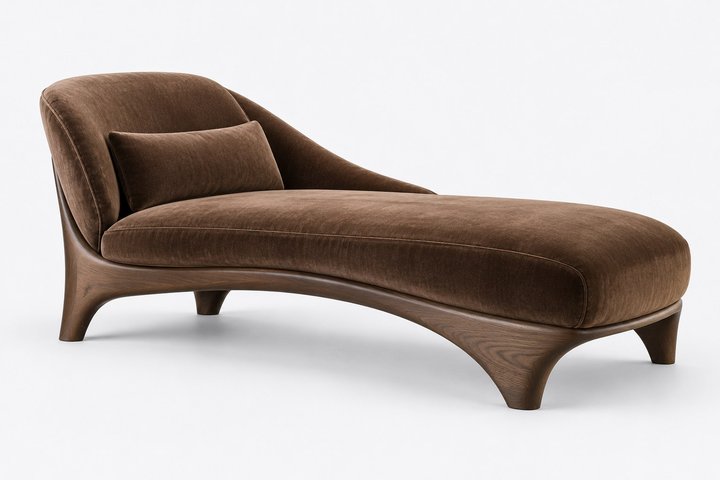 Vira Organic Modern Chaise Lounge — design preview