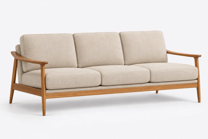 Nova Mid-Century 3-Seater Sofa — design preview