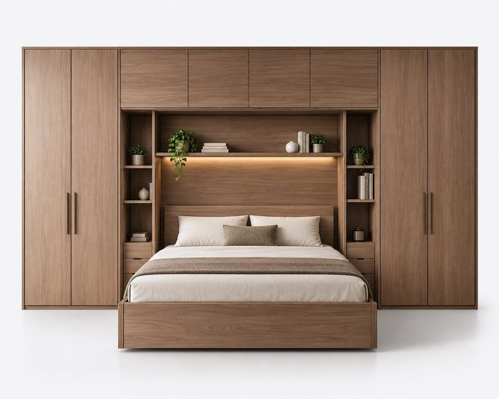 Sahil Modular Wardrobe Bed Wall System — design preview