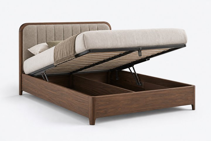 Alya Smart Queen Lift-Up Storage Bed — design preview