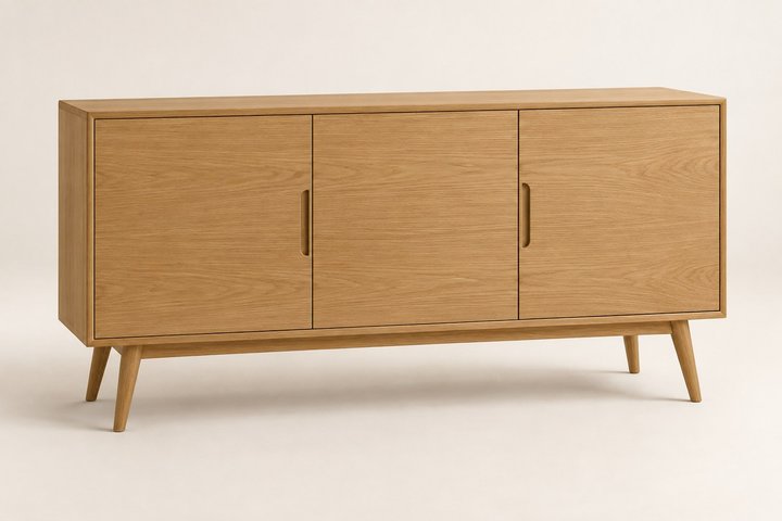 Luma Mid-Century 3-Door Sideboard — design preview