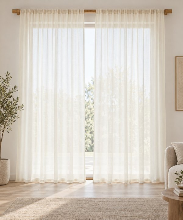 Nisa Sheer Curtain Pair — design preview
