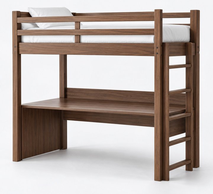 Vela Loft Bed + Desk — design preview