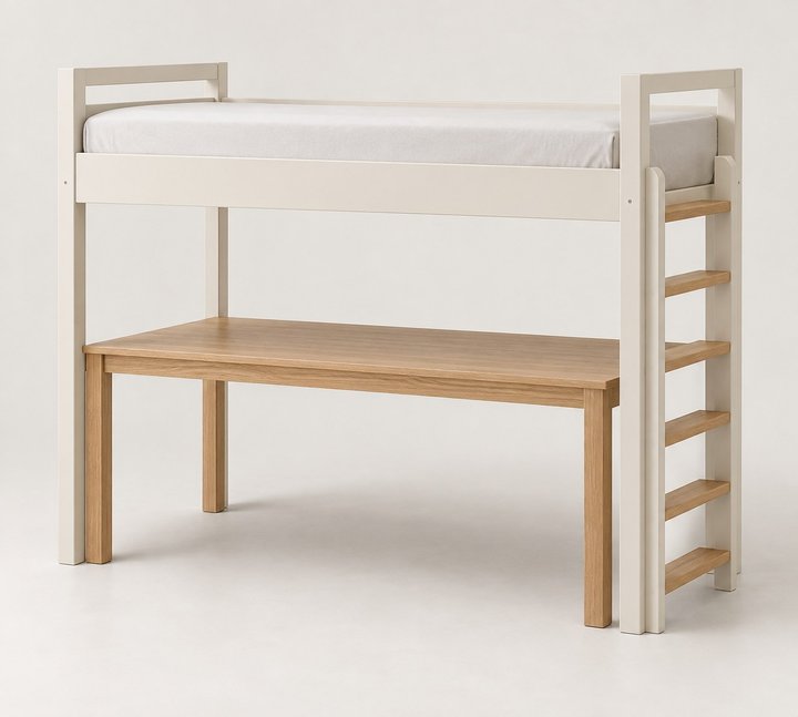 Nisa Loft Bed + Desk — design preview