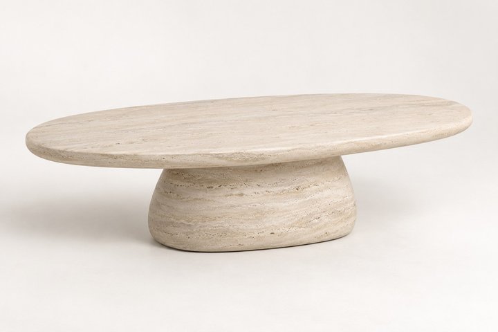 Elowen Travertine-Look Coffee Table — design preview