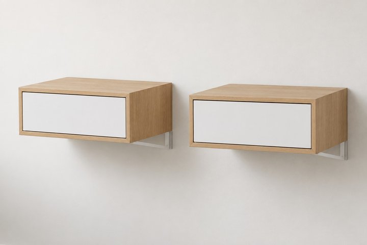 Rumi Floating Bedside Shelf Pair — design preview