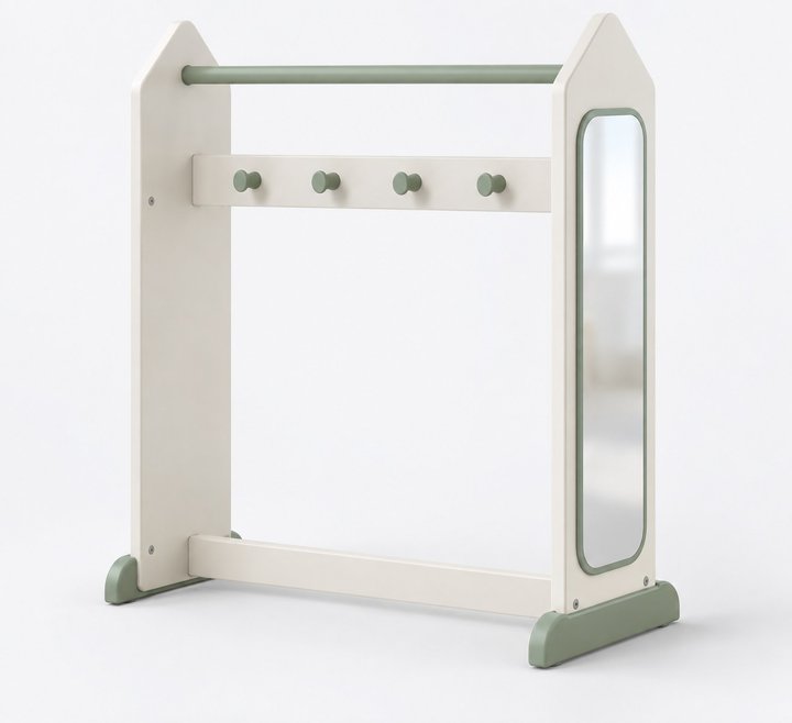 Nuri Kids Dress-Up Rail with Mirror — design preview