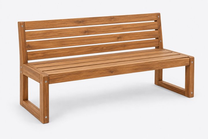 Sahil Teak-Style Garden Bench — design preview