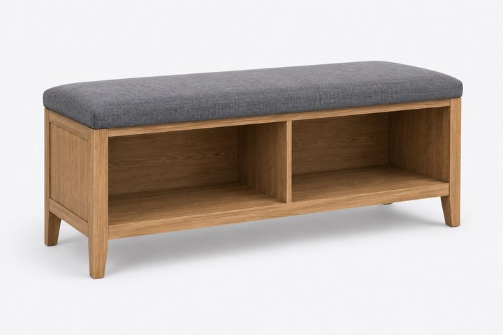 Haven Twin-Bay Storage Bench — design preview