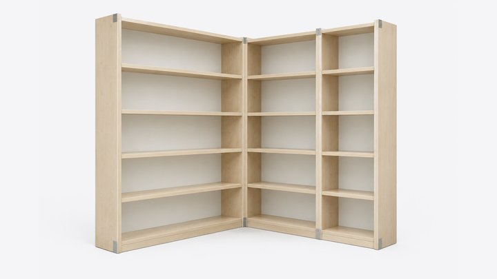 Nile Modular Corner Book Wall — design preview