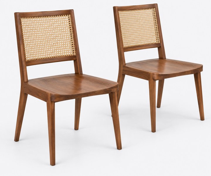 Gulzar Cane-Panel Dining Chair Pair — design preview