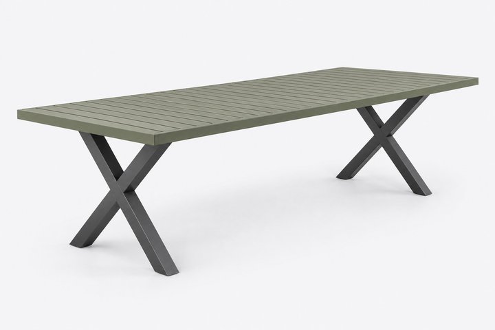 Barish Slatted Courtyard Dining Table — design preview