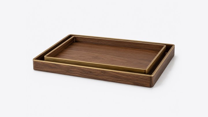 Rafiq Stackable Serving Tray Pair — design preview