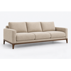 Ayla three-seat sofa in a bright living room, front three-quarter view