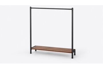Zahir Freestanding Garment Rail with Shoe Shelf — design preview