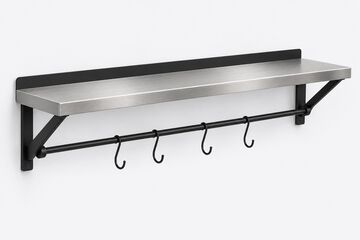 Naeem Wall-Mounted Pot Rack with Utensil Rail — design preview