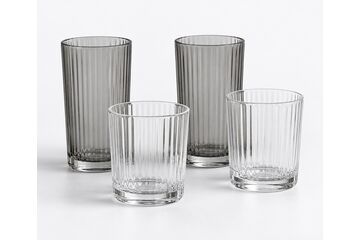 Nila Ribbed Borosilicate Glass Set — design preview