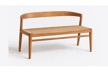 Baithak Curved-Back Dining Bench — design preview