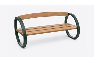 Barkat Loop-Frame Garden Bench — design preview