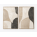 Sahar two-panel textured abstract wall art in ivory, sand and charcoal, front view