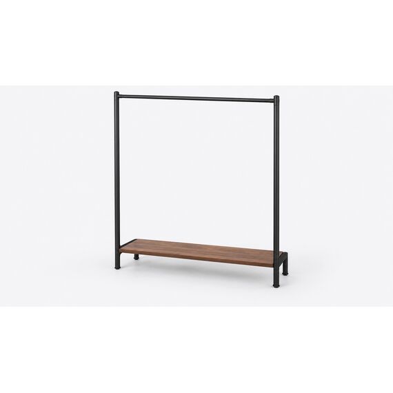 Zahir Freestanding Garment Rail with Shoe Shelf — design preview