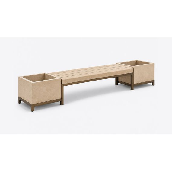 Dhoop Courtyard Planter Bench — design preview