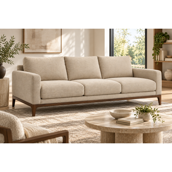 Ayla sofa viewed from the opposite three-quarter angle