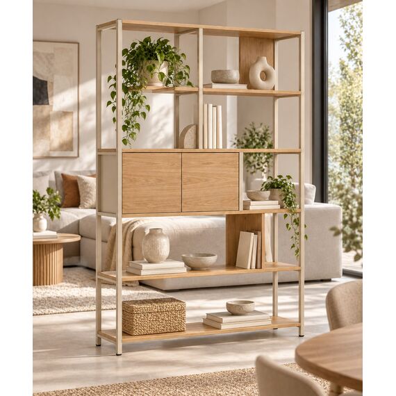 Mirae Modular Room Divider Shelf — design preview