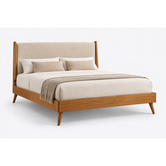 Nisa Mid-Century Queen Platform Bed — design preview
