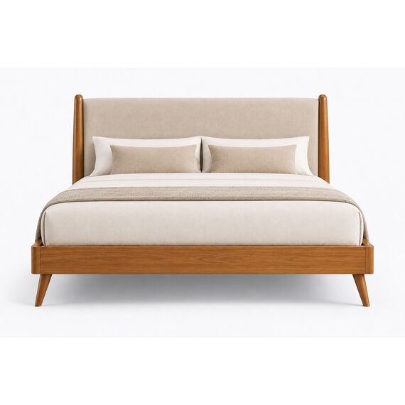 Nisa Mid-Century Queen Platform Bed — design preview