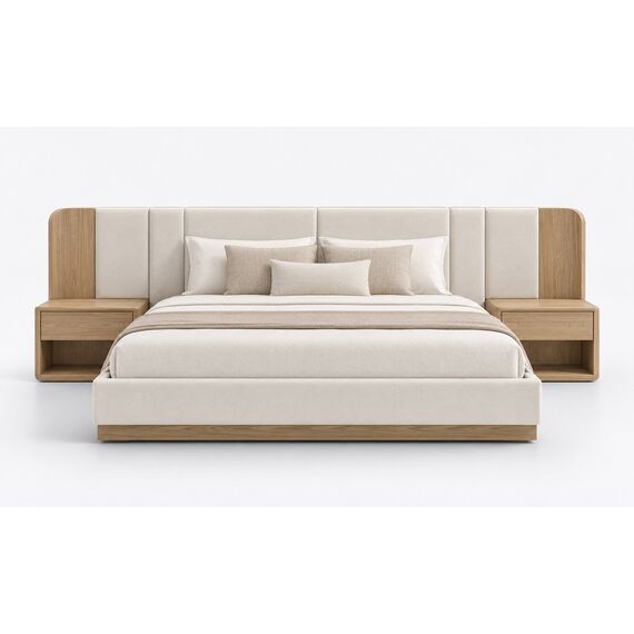 Mirae Modular Bed with Integrated Nightstands — design preview