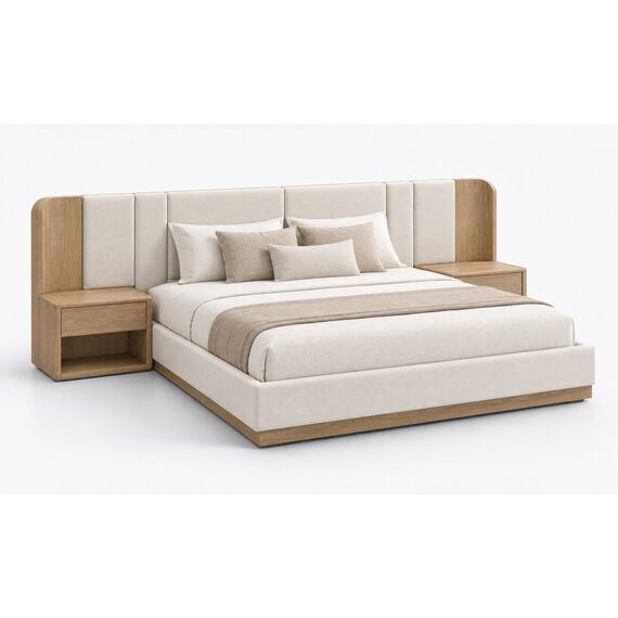 Mirae Modular Bed with Integrated Nightstands — design preview