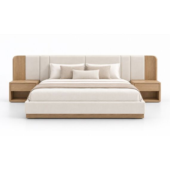 Mirae Modular Bed with Integrated Nightstands — design preview