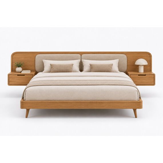 Nira Modular Bed with Integrated Nightstands — design preview