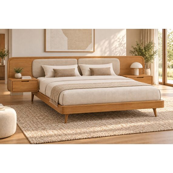 Nira Modular Bed with Integrated Nightstands — design preview