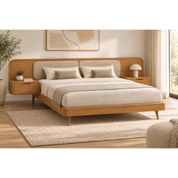 Nira Modular Bed with Integrated Nightstands — design preview