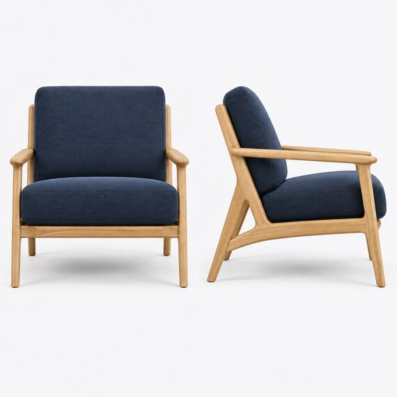 Kora Japandi Lounge Chair — design preview