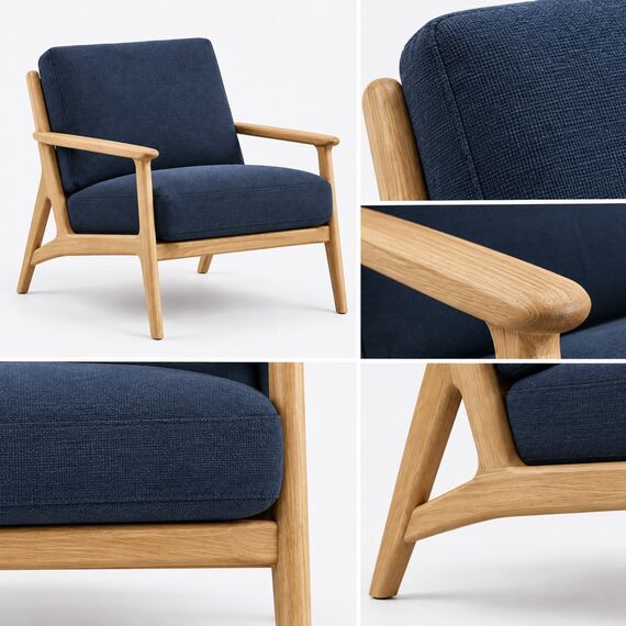 Kora Japandi Lounge Chair — design preview