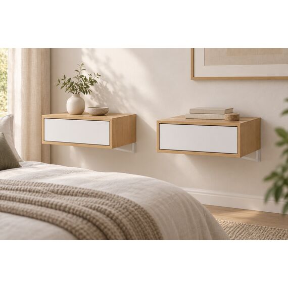 Rumi Floating Bedside Shelf Pair — design preview