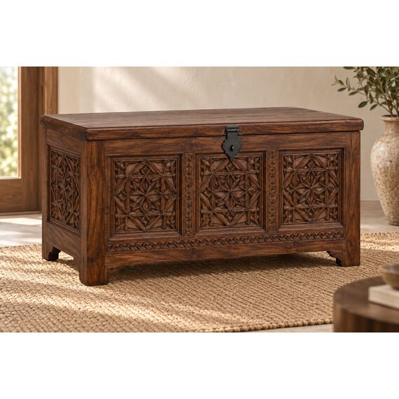 Noor Carved Dowry Chest — design preview