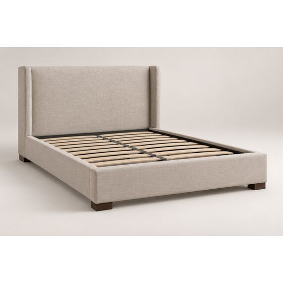 Linden Upholstered Bed with Wing Headboard — design preview