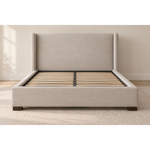Linden Upholstered Bed with Wing Headboard — design preview