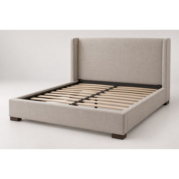 Linden Upholstered Bed with Wing Headboard — design preview