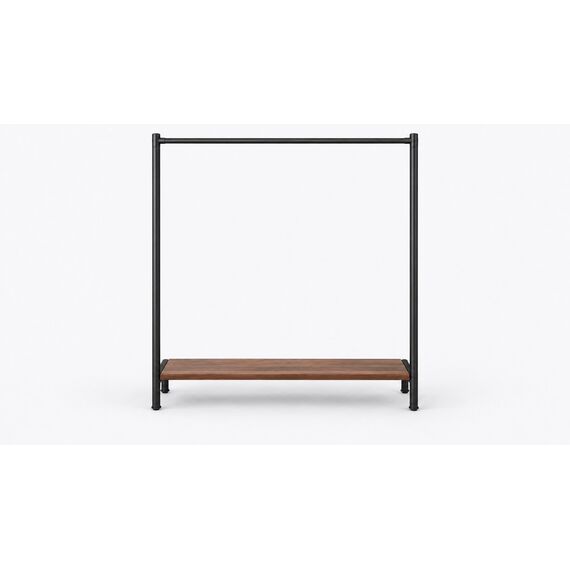 Zahir Freestanding Garment Rail with Shoe Shelf — design preview